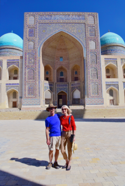 Ann and Jon Holmquist in Bukhara - Uzbekistan